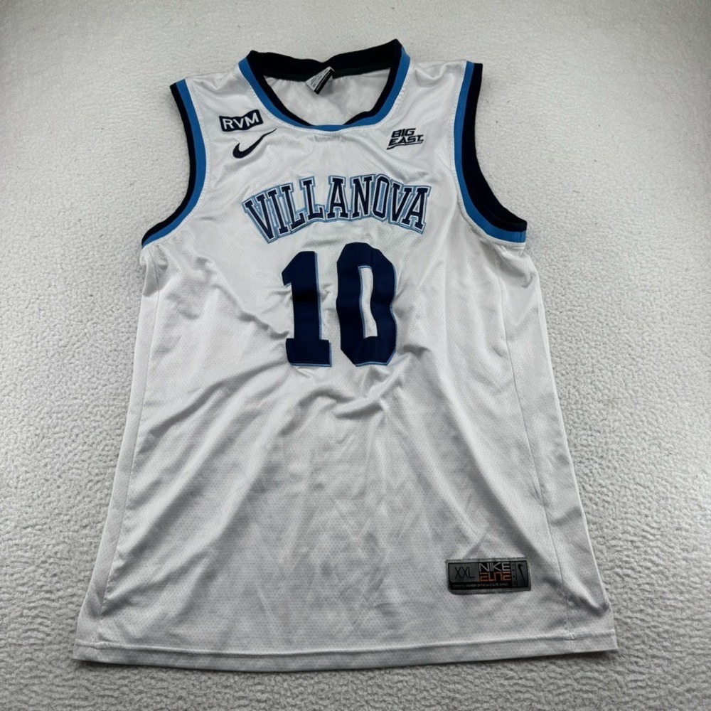 Nike Elite Villanova Wildcats Donte DiVincenzo Jersey Mens 2XL White Sewn READ